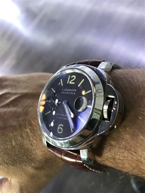 panerai luminor marina pam 104 on 7 wrist|chrono24 pam 104.